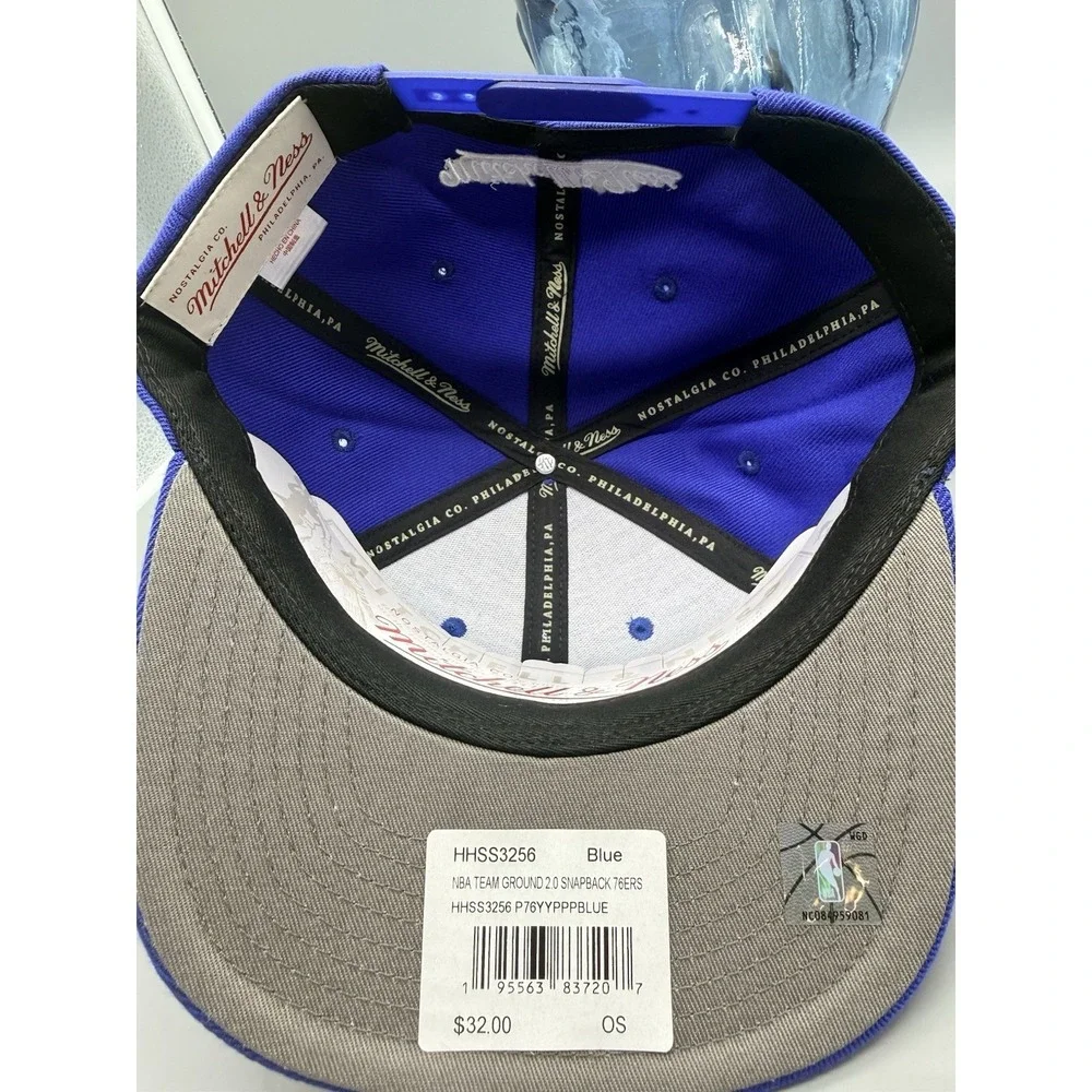 Mitchell &‎ Ness Philadelphia 76ers Team Ground 2.0 Blue Snapback Hat One Size